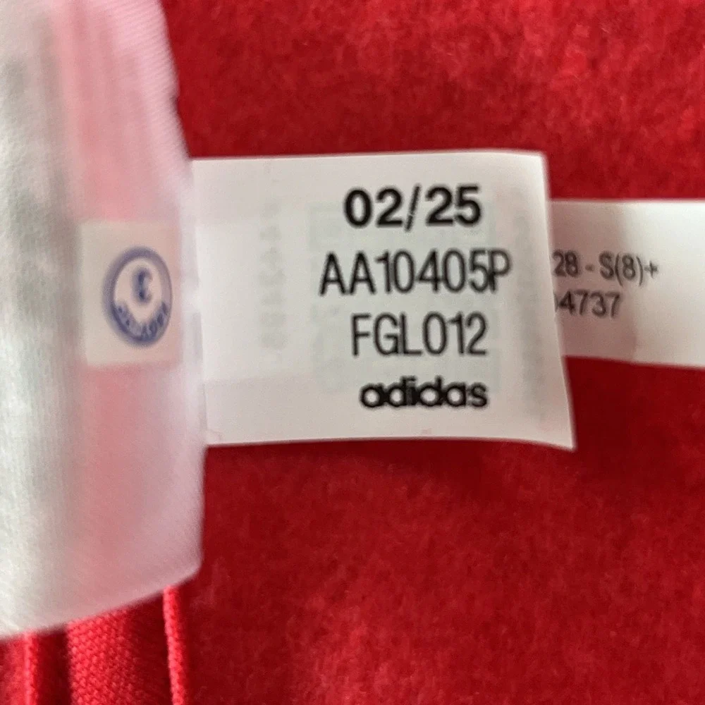 Adidas Red Fleece Hoodie Black Logo Sweatshirt Pullover Sz. Youth Boys Small (8)